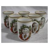 6 St. Nicholas Mugs - 4" tall