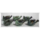 6pc Swirl Glass Open Salt Dip Cellars
