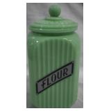 Jadeite Flour Canister 9x4x4