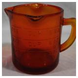 Dark Amber Glass Measuring Cup 3.5x4.5