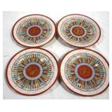 4 Japanese Plates - 7.25" round