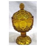 LE Smith Moon & Stars Amber Candy Dish