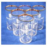 6 Canadian Club Glasses - 4.75" tall