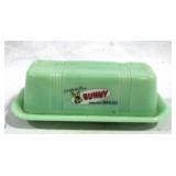 Jadeite Bunny Bread Butter Dish