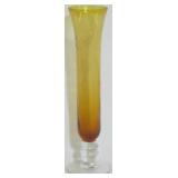 Vintage Amber Bud Vase 4.5"