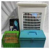 Lot of assorted Items to include Laundry Basket