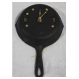 Cast iron pan clock, 6 x 10