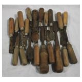 20pc Lot of Wood Handle Tools