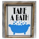 Take A Bath wall decor, 16 x 13