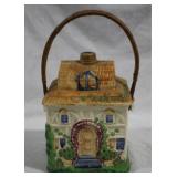 Cottage Cookie Jar w/ handle