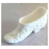 Milk Glass Shoe