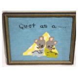 Framed Needlepoint, 10 x 13