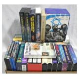 Tray lot of Assorted VHS Tapes & DVD/Blue Ray