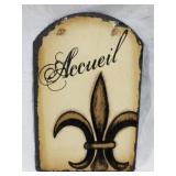 French "Welcome" Slate, 8.25 x 12.5