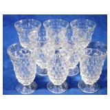 8 Fostoria American Glasses - 5.75" tall