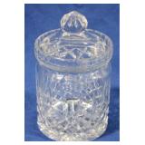 Crystal Jar w/ lid, 8.5" tall, Waterford?