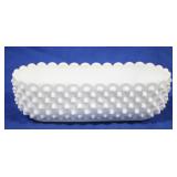 Milk Glass Serving Dish - 10 x 4 x 3.25