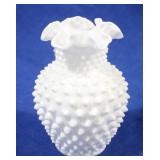 Milk glass Vase - 5.75" tall