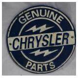Cast Iron Chrysler Sign - 8" round