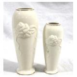 2 Lenox Vases - 8" & 6" tall