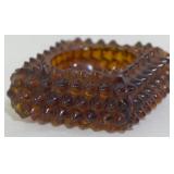 Vintage Amber Ashtray 1x3x3