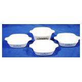 4 Assorted Pyrex Casserole Dishes - no lids
