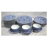 Blue/White China Set - 32 pieces