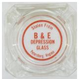 B & E Depression Glass Stolen Ashtray