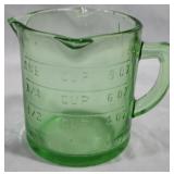 Green Glass Measuring Cup 3.5x4.5