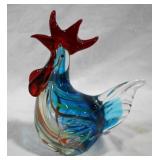 Murano Glass Rooster, 8.25"