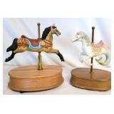 Pair of Musical Carousel Horses