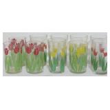 10 Vintage 4" Flower Tumblers