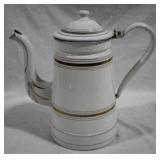 Enamelware Coffee Pot - 10" tall