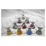 10pc Colored Cocktail Glasses, 3.5" tall