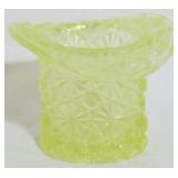 Vaseline Buttons & Bows 2.5" Hat, Uranium