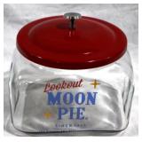Moon Pie Jar w/Lid 7" x 8" x 9"