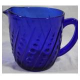 Blue Glass Pitcher 4.5x6