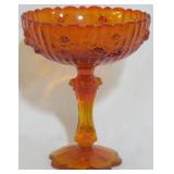 Fenton Tangerine Elevated Bowl 7.5x6"
