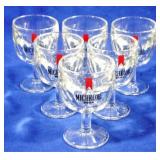 6 Michelob Goblets - 6.25" tall
