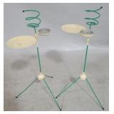 2 Rare 25" Atomic plastic drink /snack stands