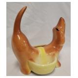Vintage Ceramic Dachshund Wiener Dog Dresser Valet