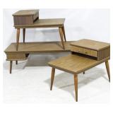 Vintage 3 pc coffee table set w/ drawers