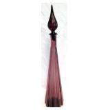 Vintage Genie Bottle Fluted Amethyst Decanter