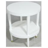 Chelsea House 2 tier white lacquer table