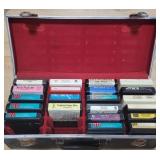 Case with 8 track tapes