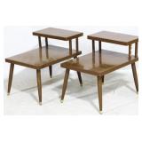 Vintage Pr Step Down End Tables 21.5x17.5x23.5