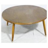 Round mid century coffee table 15x33"