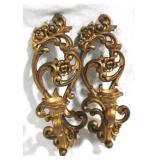 Pair of Plastic Wall Sconces - 15" tall