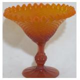 Jeanette Glass Tangerine Diamond Point 6"