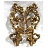 2 Plastic Wall Sconces - 15" tall